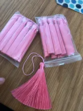 10 Uds. De accesorios para colgantes de cepillo de flecos para pendientes DIY, fabricación de joyas, borla de satén de seda de 8cm, proveedor de accesorios para Artesanías hechas a mano