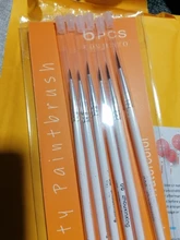 Juego de pinceles de punta fina, set de 6 pinceles #0, #00, #000 con pelo de nailon, para dibujo artístico