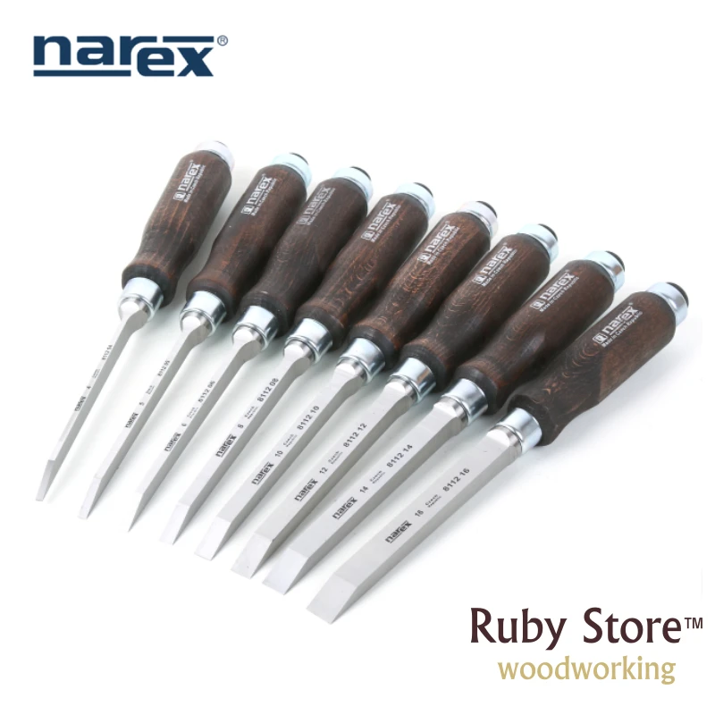 Narex 6 Piece Mortise Chisel Set 4-5-6-8-10-12 mm