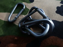 5 unids/lote D-Tipo de aleación de aluminio mosquetón hebilla equipo de Camping mochila hebilla botella de agua colgando hebilla de gancho Keychai