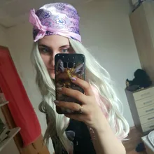 Peluca larga rizada de moda para mujeres negras, resistente al calor medio pelo negro, peluca sintética de fibra para Cosplay