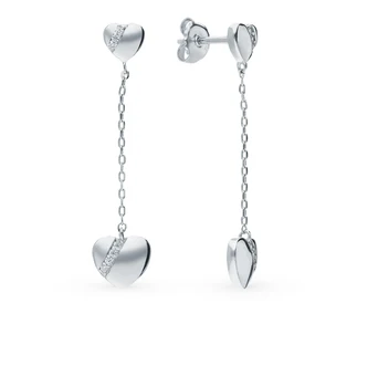

Silver earrings with cubic zirconia sunlight sample 925