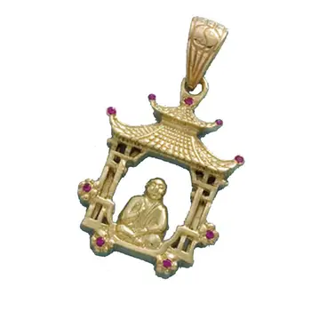 

18 k gold pendant pure fatima hand 14x20mm