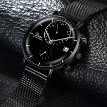 Мужские Роскошные черные кожаные часы со скелетом спортивные автоматические механические наручные часы из нержавеющей стали