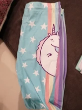 Mallas informales de cintura alta para mujer, mallas cómodas con estampado de unicornio y estrellas