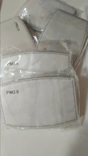 Filtro para mascarilla PM2.5 de algodón para adultos y niños, 5 capas, antipolvo, protector, desechable, de 8 a 200 unidades