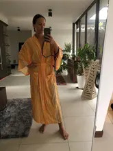 Bikini Cover-Ups Kimono Swim-Suit Beach-Wear Tunic Women Boho Carfigan Sexy Long Plus-Size