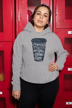 

Angemiel Wear Coffee Cup Gray Women 'S Hooded Sweatshirt