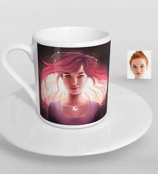 

Personalized Women 'S Abstract Caricature Of Turkish Coffee Fincanı-11