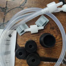 Juego de dispensador de jabón para cocina, bomba para fregadero y tubo, níquel cepillado, conexión a botella de jabón