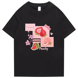 Image for Hip Hop T-shirt 2021 Men's Japanese Strawberry Let 
