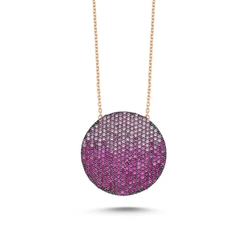 

Merve Gümüş'ten 925 Sterling Pink Grayscale Zircon Stone Ghost Pendant