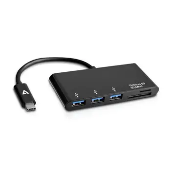 

5 IN 1 USB-C male to female black 3 ports USB HUB 3 SUPER BK