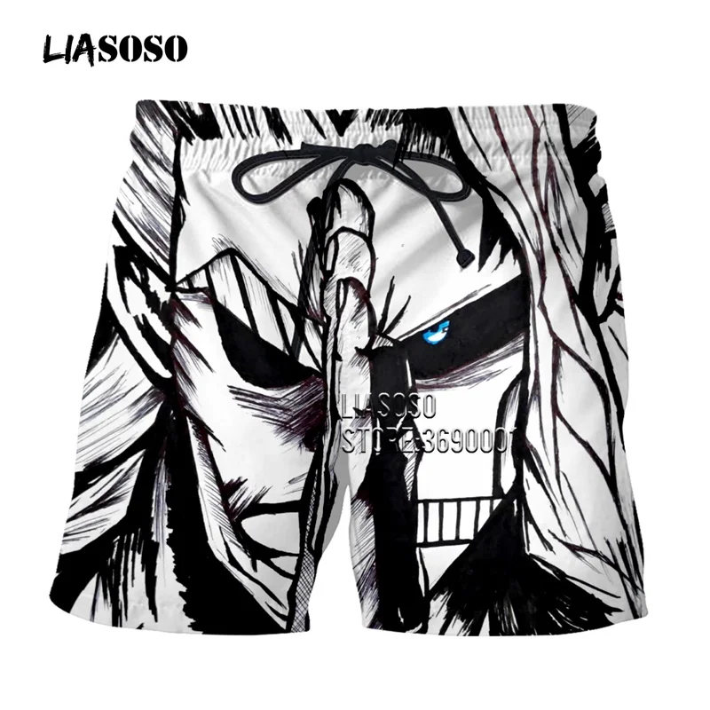 LIASOSO, шорты с 3D принтом, аниме, Boku, No Hero Academy, унисекс, летние пляжные шорты, хорошее качество, шорты для мужчин, G3134