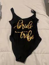 Bride Tribe-Bañador estampado de una pieza para mujer, traje de baño con forro para mujer, Bikini con espalda descubierta para fiesta de boda, ropa de playa