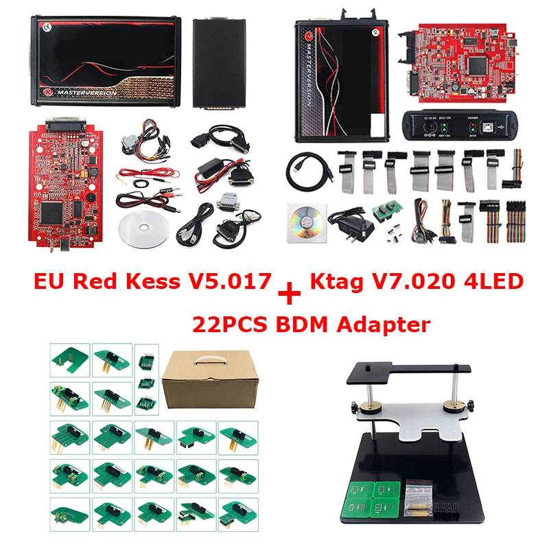 Free 2.80 Online EU Red Kess V5.017 Ktag V7.020 OBD2 ECU Chip Tuning Tool Kess 5.017 K-tag 7.020 BDM Frame Master ECU Programmer buy car inspection equipment Code Readers & Scanning Tools