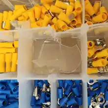 Surtido de terminales de pala, conector de Cable aislado, Cable eléctrico, engarce, anillo a tope, juego de horquilla, Kit de anillo, 480/300/280 Uds.