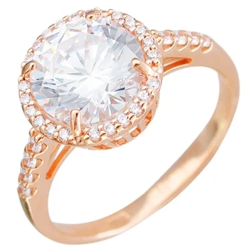 

Sokolov ring with cubic zirconia silver with gold plated