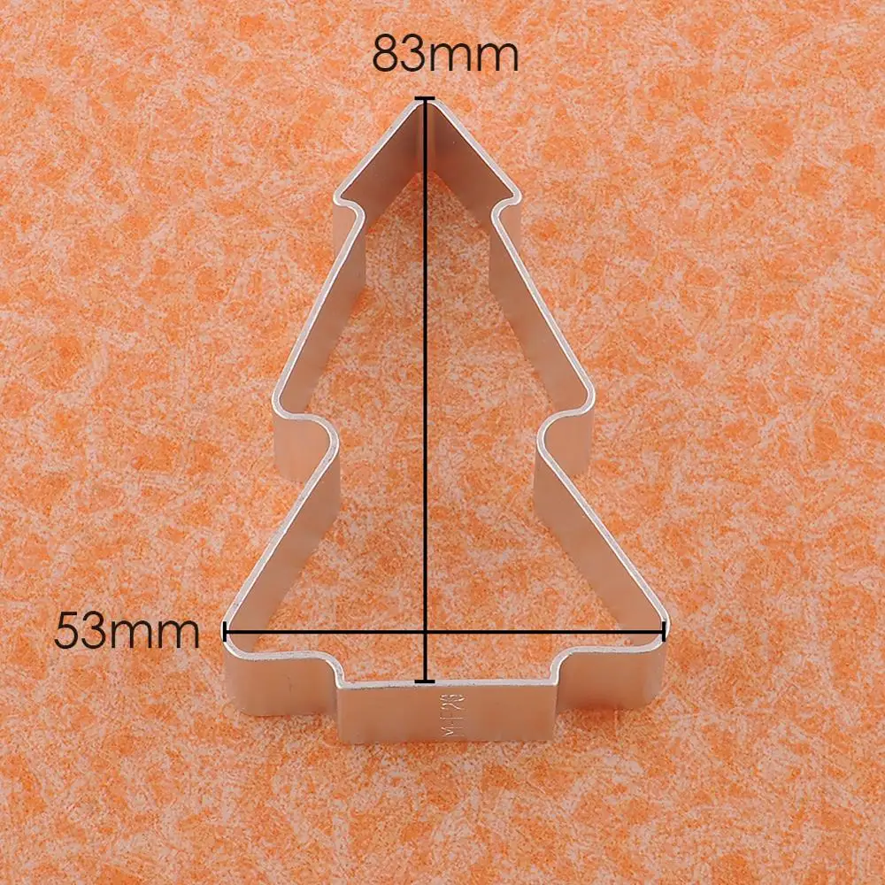

5pcs Christmas tree cake mold U Pick 3D Metal Cake Jelly Cutter Mold Tin Cake Decoration DIY Baking Tool Mold