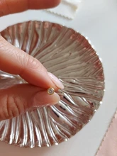 BOAKO Ins 1 Uds Mini Pendientes de diamantes para mujer 925 Pendientes tipo botón de plata fina joyería Piercing de oreja esposas Pendientes de botón Pendientes #4,1