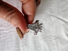 Clásico de lujo blanco Oval anillo de oro CZ propuesta de matrimonio de las mujeres bien regalo de la joyería de moda de fiesta de novia anillo de compromiso