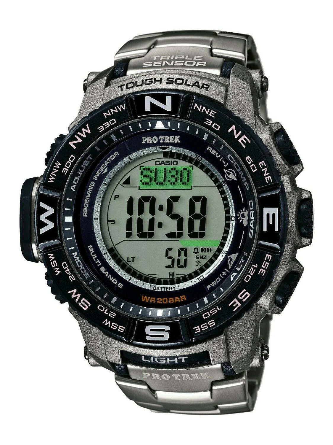 reloj casio protrek titanium solar