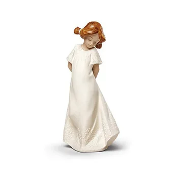 

NAO Figure Nightgown Blushing. Sculpture Decoration Girl. Girl Porcelain