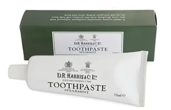 

D. R. HARRIS Spearmint Toothpaste 75ml | Fluoride-Free & Enhanced With Aloe Vera.
