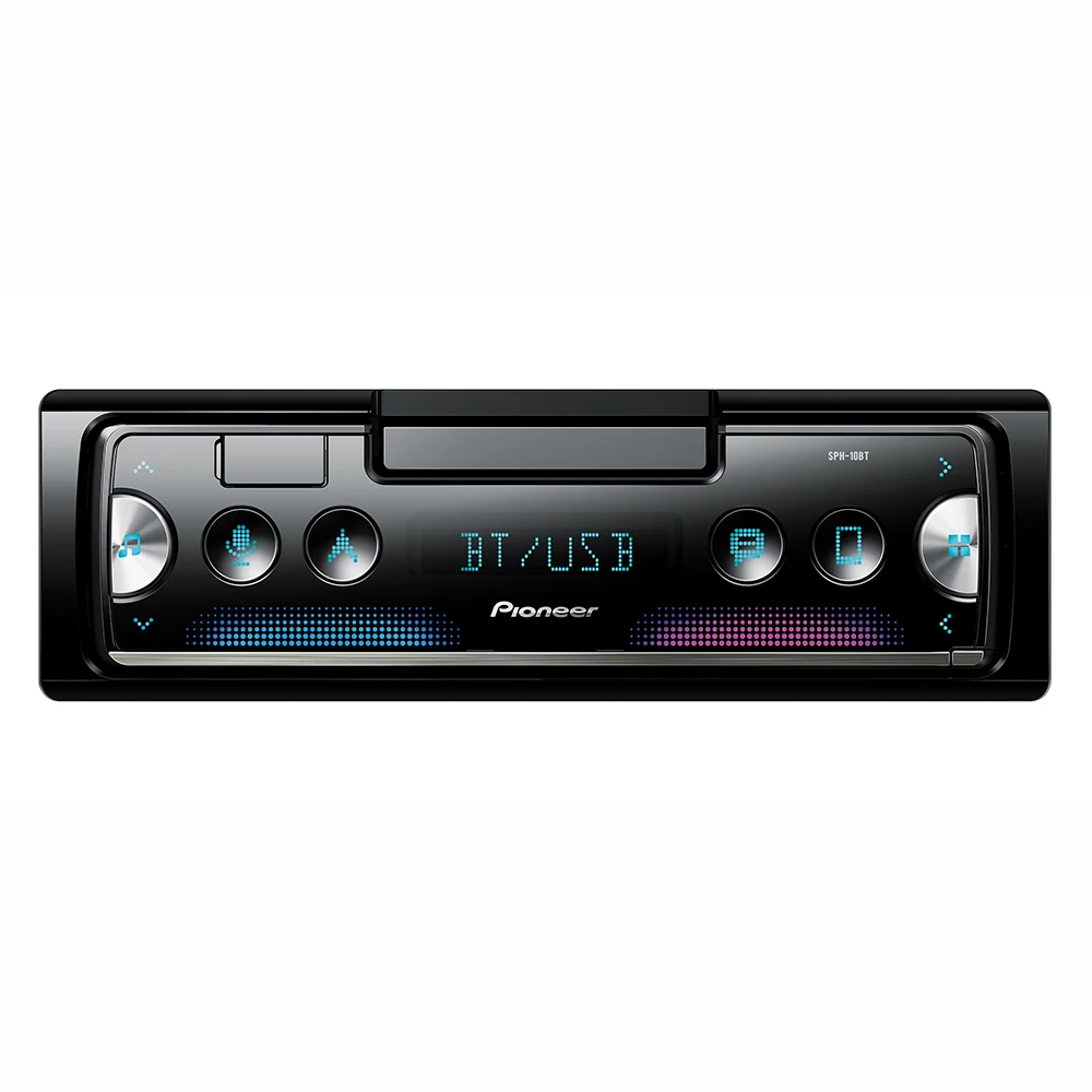 schwarz caraudio24 Pioneer SPH-10BT MP3 AUX Bluetooth USB Autoradio für FIAT 500 ab 2007 