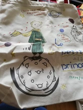 YXZ nuevo patrón de Principito bolsas de lona estilo japonés pequeño arte fresco bolso de hombro para las mujeres bolsas de compras Ins bolsa grande de Estudiante