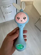 Destellos musicales para bebés, sonajero mordedor, juguetes con campanas de mano de conejo, mordedor móvil para bebés, chupete de lágrimas para bebés, juguetes educativos para edades tempranas de 0 a 12M