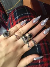 Tocona 11 unids/set antiguo Vintage de Color plata de diamantes de imitación anillo de conjunto para las mujeres geométrico nudillo conjunto de Anillos Midi Anillos 10057