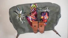 Bolso de tela abrasiva de alta calidad para mujer, bolsa de mano bordada a la moda, cruzado de diseñador, bolso de hombro multifunción
