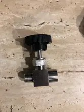 Needle-Valve Adjustable Stainless-Steel Male-To-Female 304-Flow-Control Off-Crane Thread