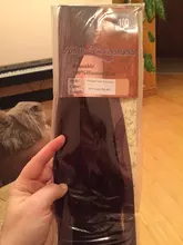Chocolate-Cinta de cabello Remy de 16 -18, 60g, brasileña, 100%, extensiones de cabello humano, cola de caballo