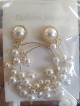 Pendientes largos con Clip y borlas para mujer, aretes de flor, accesorios de joyería delicada 2019