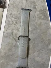 Correa de polvo brillante para Apple Watch Series 6 5 4 3 2 1 SE, banda de silicona de 38 y 42MM para iWatch, correa de hebilla de 40 y 44MM