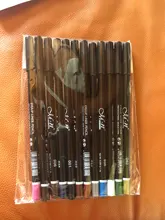 MENOW 12 unids/set impermeable maquillaje de lápiz de ojos Lápiz Delineador de ojos lápiz de ojos impermeable belleza Lápiz Delineador de ojos delineador de ojos lápiz cosméticos