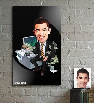 

Personalized Mr Banker Cartoon Wooden Table-1