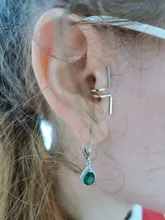 Pendiente de cartílago falso para mujer, joyería Vintage Punk, Simple, geométrico, forma de C doble, sin Piercing, 1 ud.