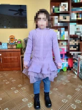Vestido de gasa tejido para niña, ropa de manga larga para fiesta de Navidad, vestidos infantiles para niñas, ropa de Año Nuevo 2020