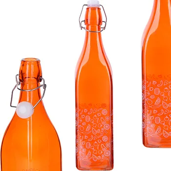 

Bottle 1l glass with lid orange Loraine 28175-1