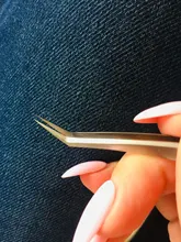 Alicates de extensión de pestañas, pinzas de extensión de pestañas profesionales de acero inoxidable de alta precisión, herramienta de pinzas de maquillaje