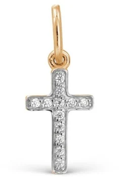 

Karatom cross with 12 cubic zirconia Red Gold