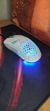 Machenike-ratón M6 para videojuegos RGB, Mouse para ordenador, PMW3389, ajustable, programable, 16000DPI, diseño hueco, 60g, luz LED