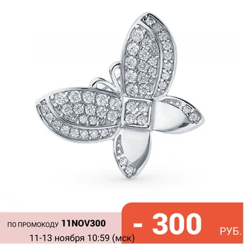 

Silver brooch with cubic zirconia sunlight sample 925