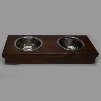 

Stand with two bowls for small dogs from Pine
