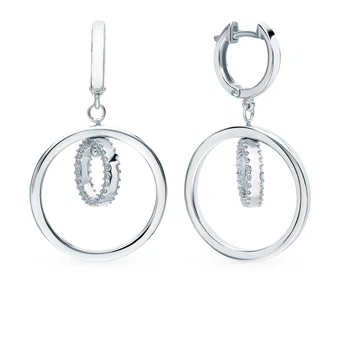 

Silver earrings with cubic zirconia sunlight sample 925