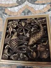 Floor Drains Strainer-Cover Bathroom-Deodorant Euro Antique Brass Square Grate-Waste