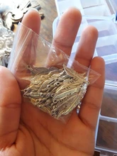 50 piezas encantos doble cara pluma 27x7mm antiguo bronce plata Color colgantes hacer DIY hecho a mano joyería de bronce tibetano